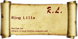 Ring Lilla névjegykártya